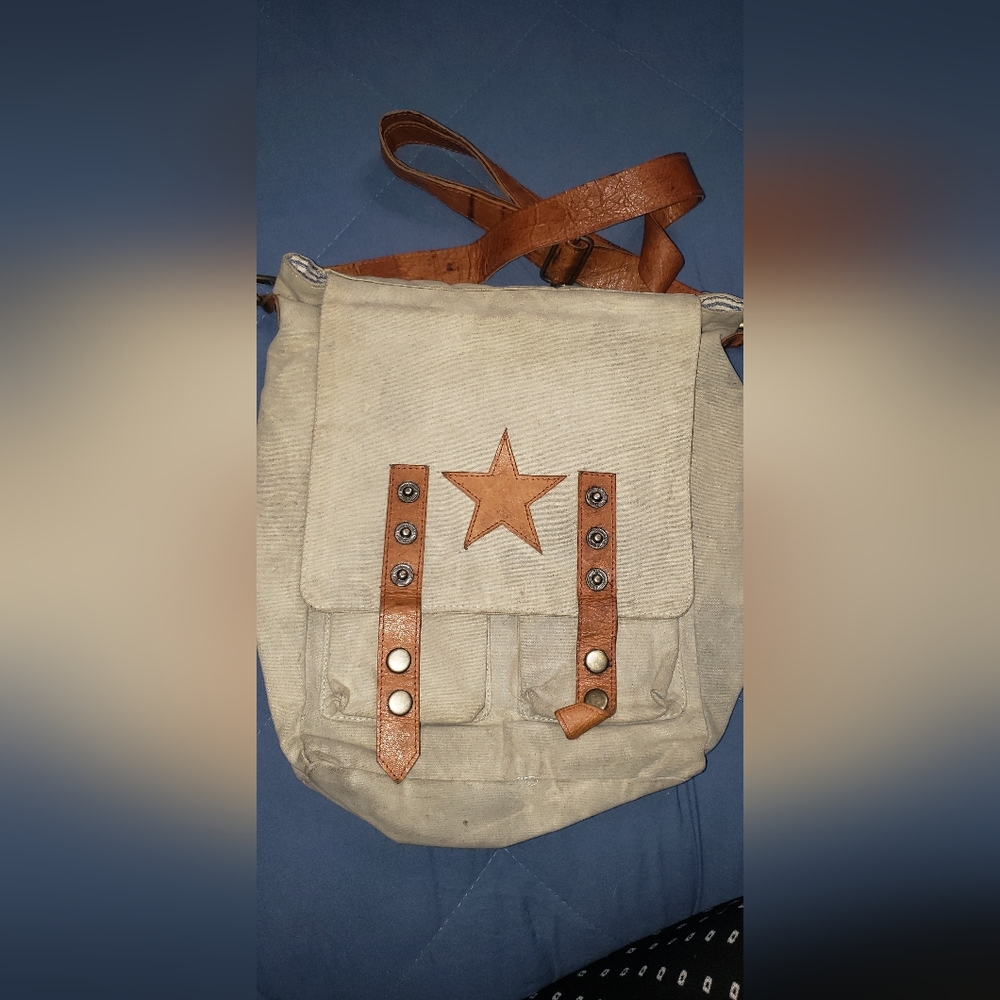 Star canvas crossbody